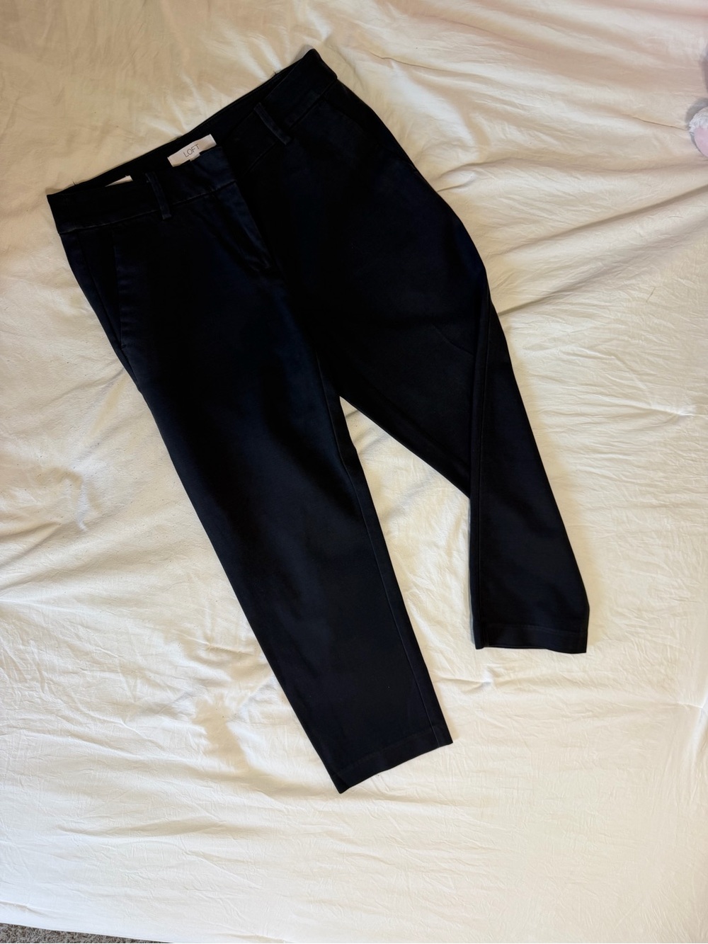 LOFT Black Stretch Chinos - Slim Fit